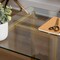 Martha Stewart 23.5 in. D X 47.25 in. W X Glass, Steel, Clear Top/Polished Brass Frame XU-DK-1-GLD-MS - alternate 2